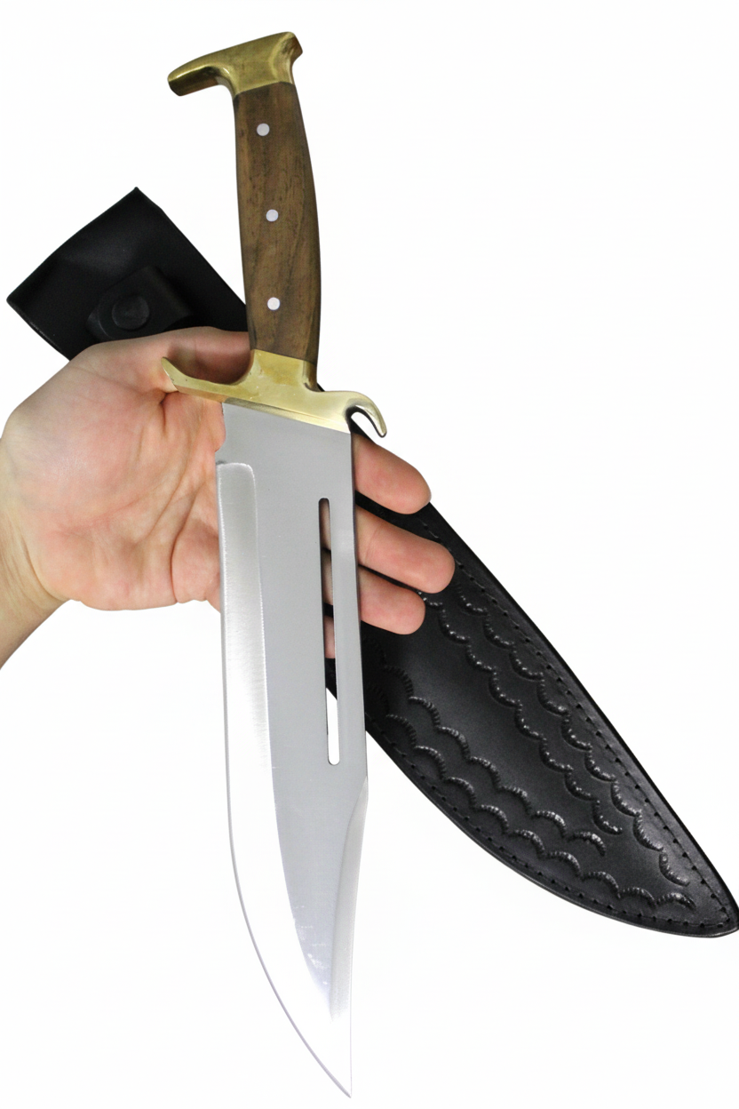 Handgefertigtes Jagdmesser mit Lederscheide Personalisiert