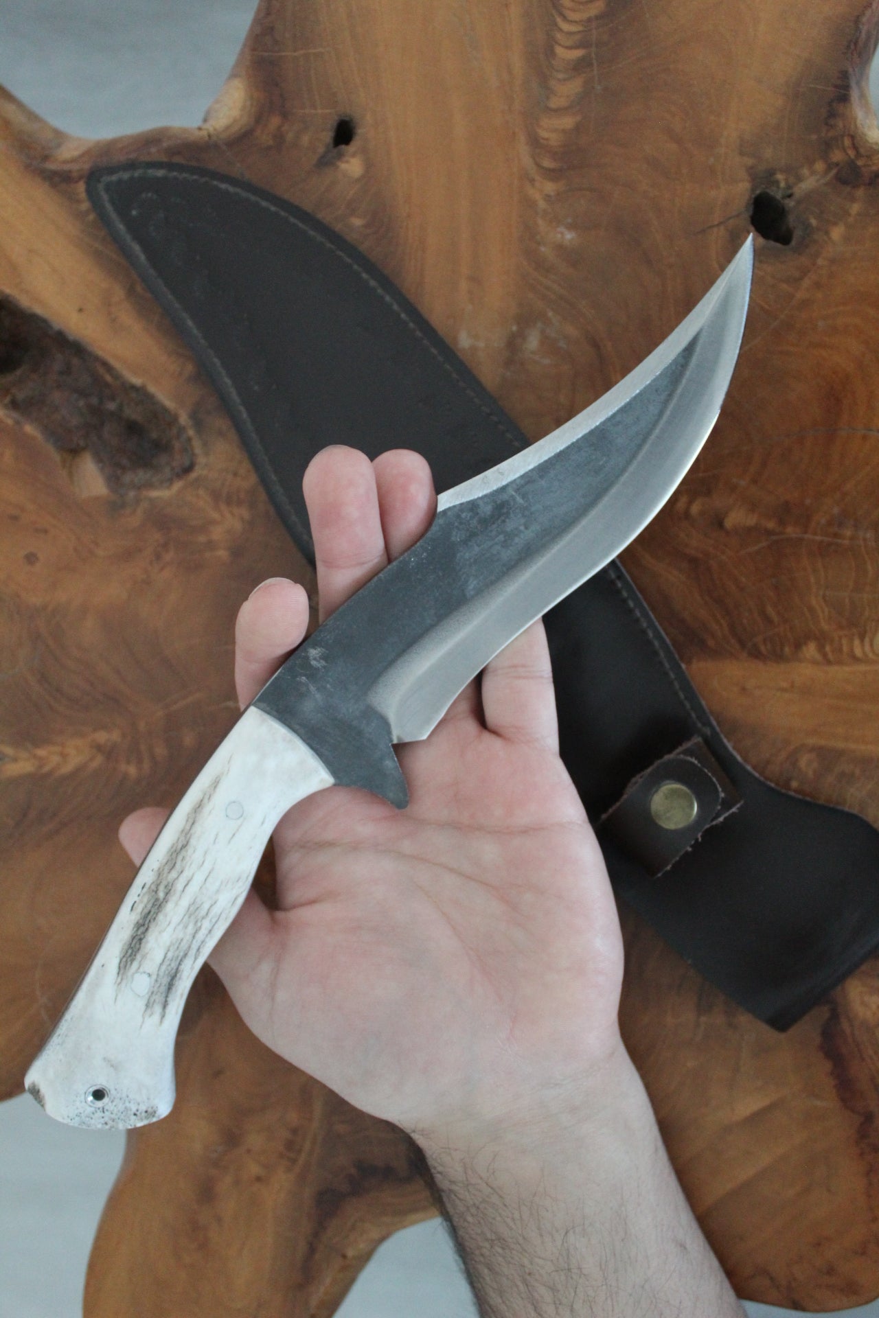 12,6 " Jagdmesser Hirschgeweih Griff Personalisiert