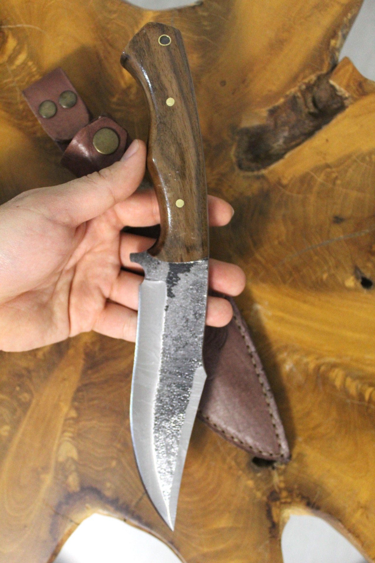 10 "personalisiertes handgeschmiedetes Jagdmesser