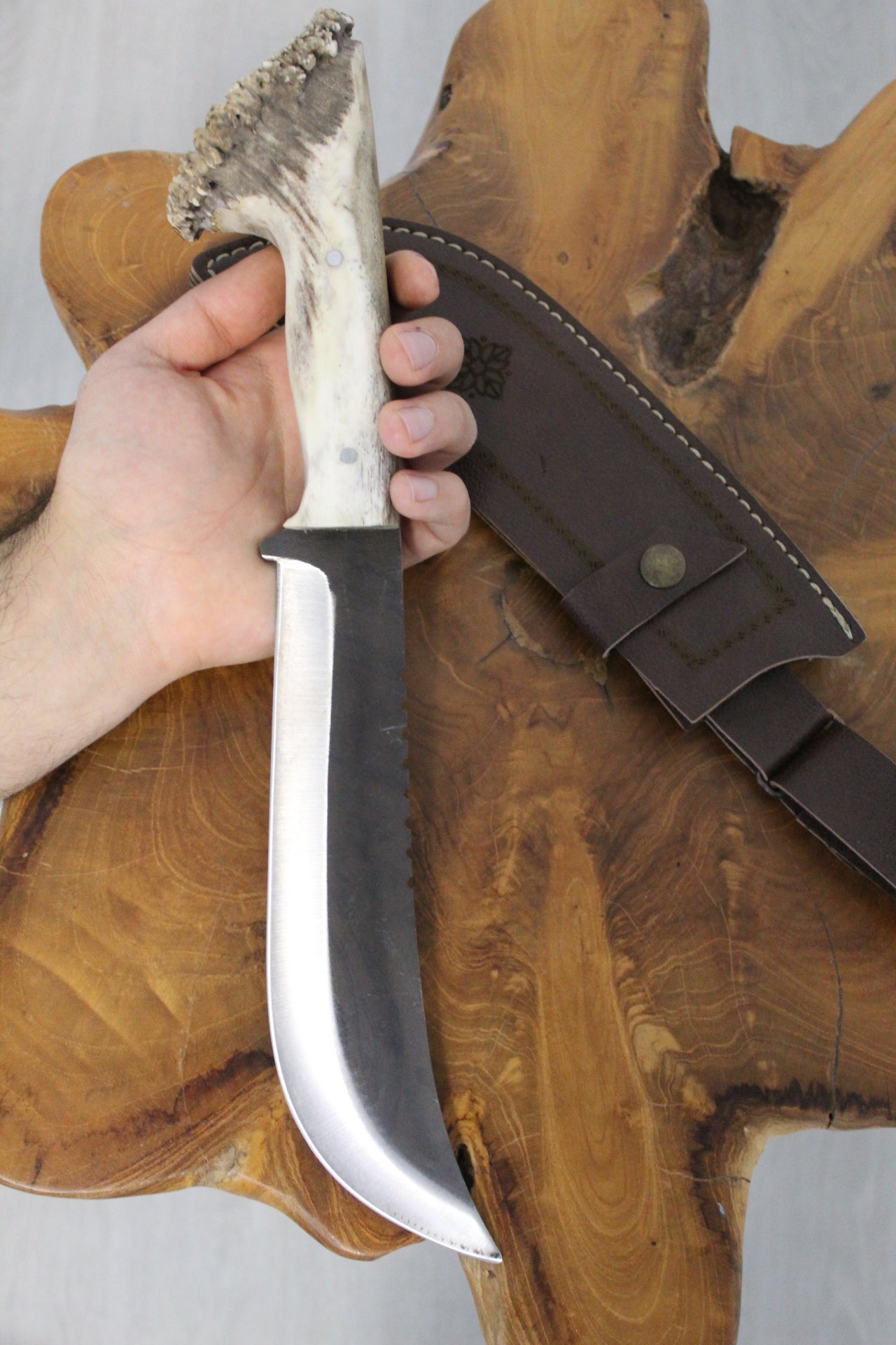 Hirschgeweih Jagdmesser Full Tang Machete