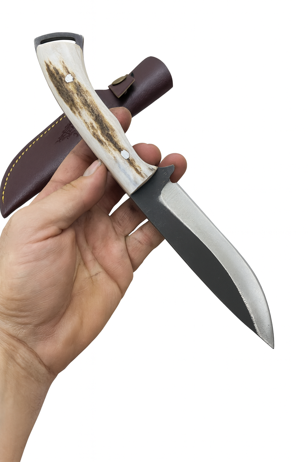 10" Hirschgeweih Griff Bushcraft Jagdmesser Personalisiert