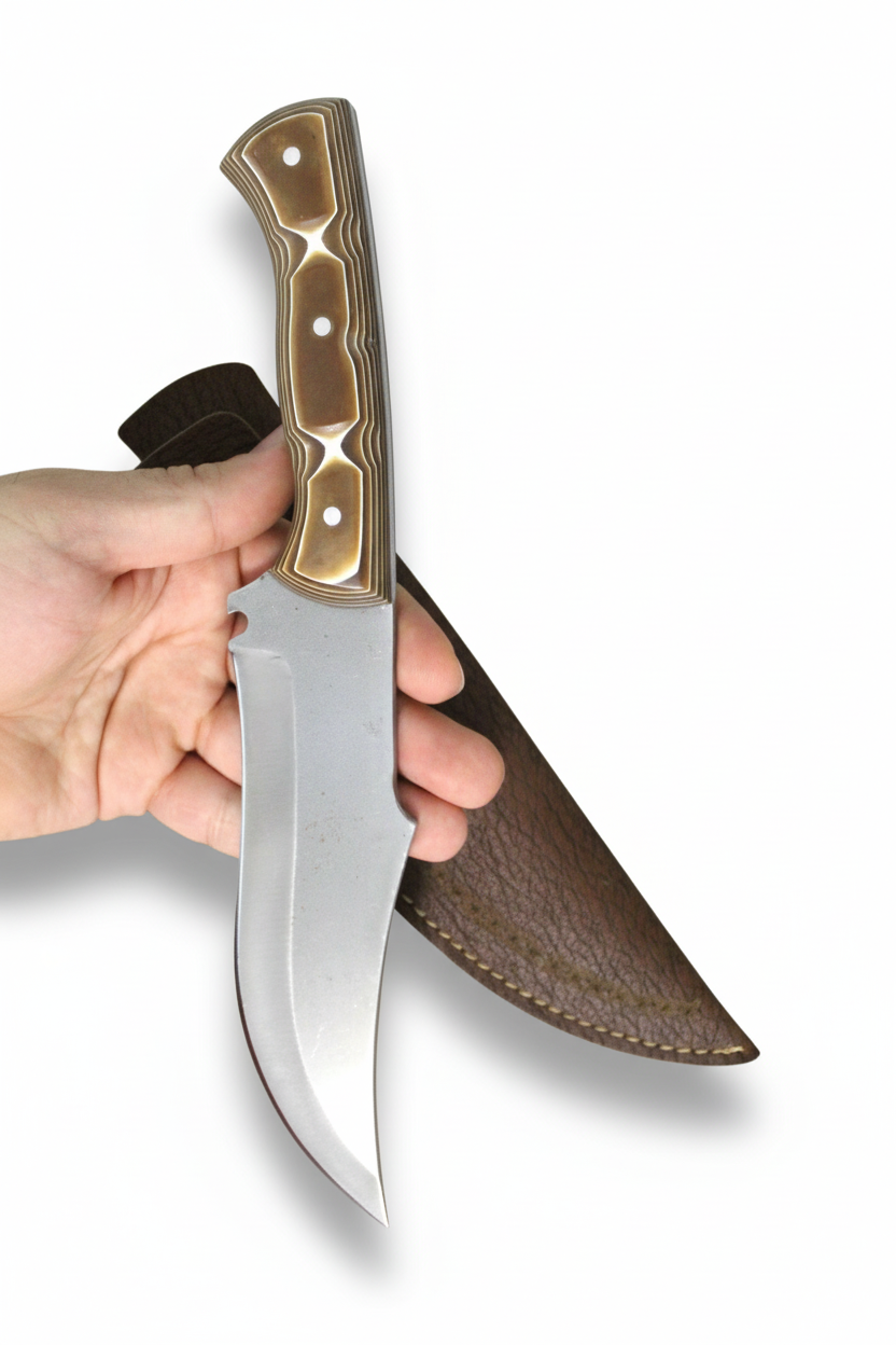 "12"" personalisiertes Jagdmesser Werzalit Griff