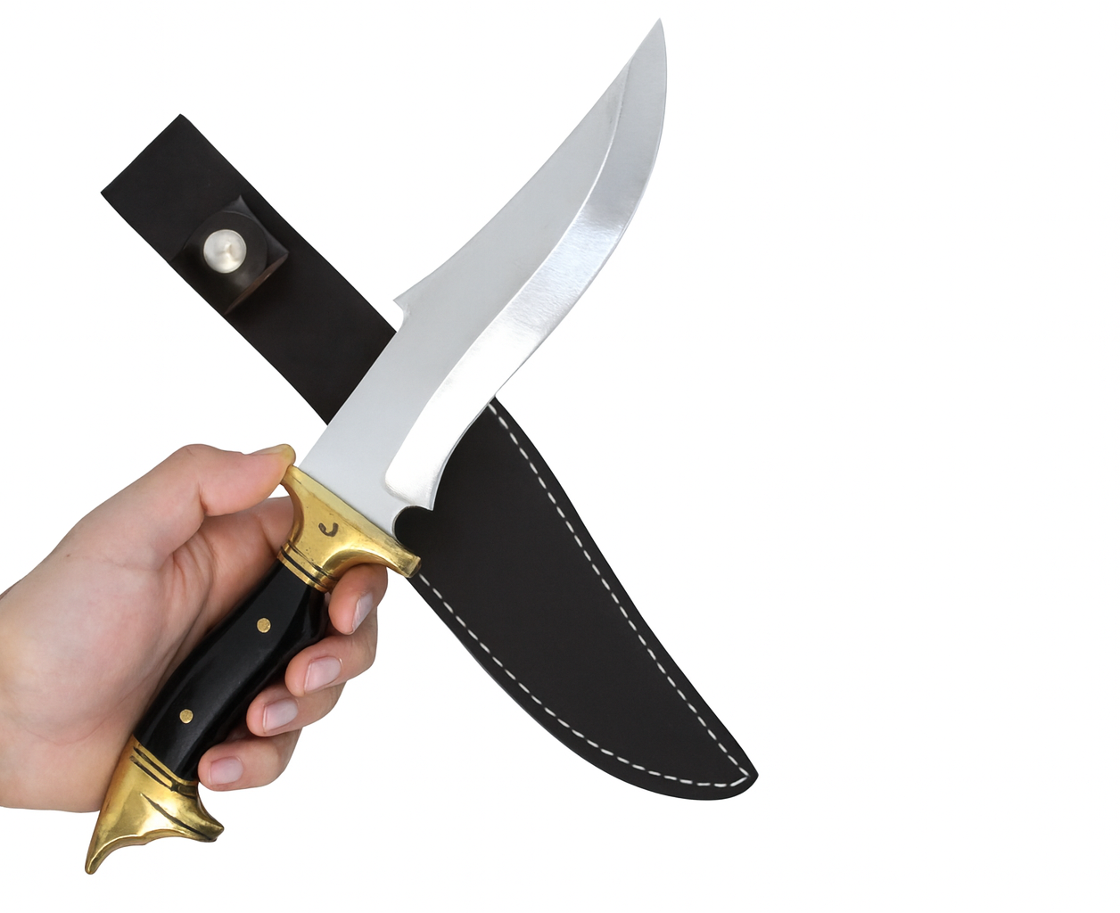 Handgemachtes Wolfskopf-Jagdmesser  Personalisiert