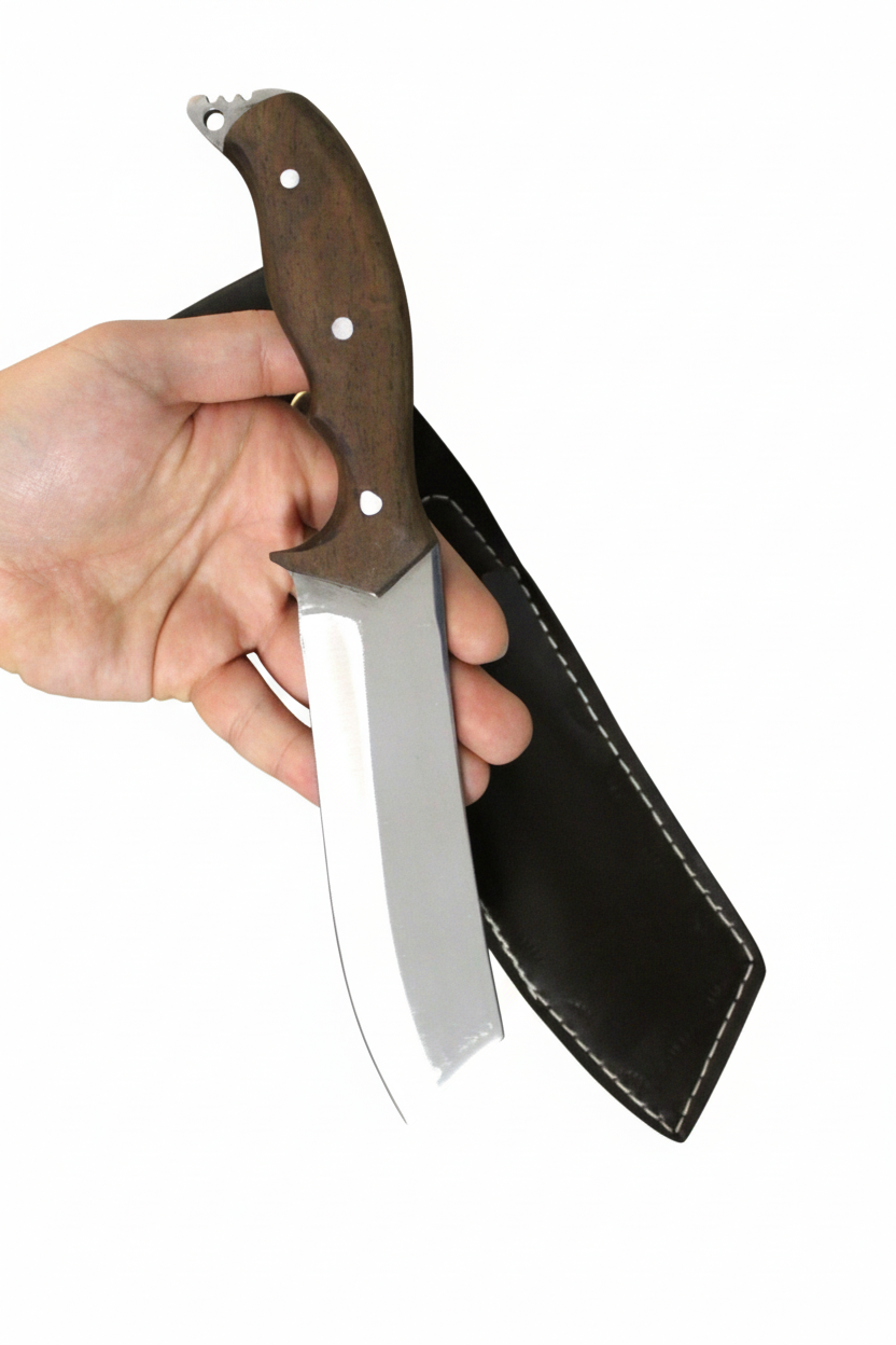 Personalisiertes Tanto Jagdmesser mit Walnussholz Griff