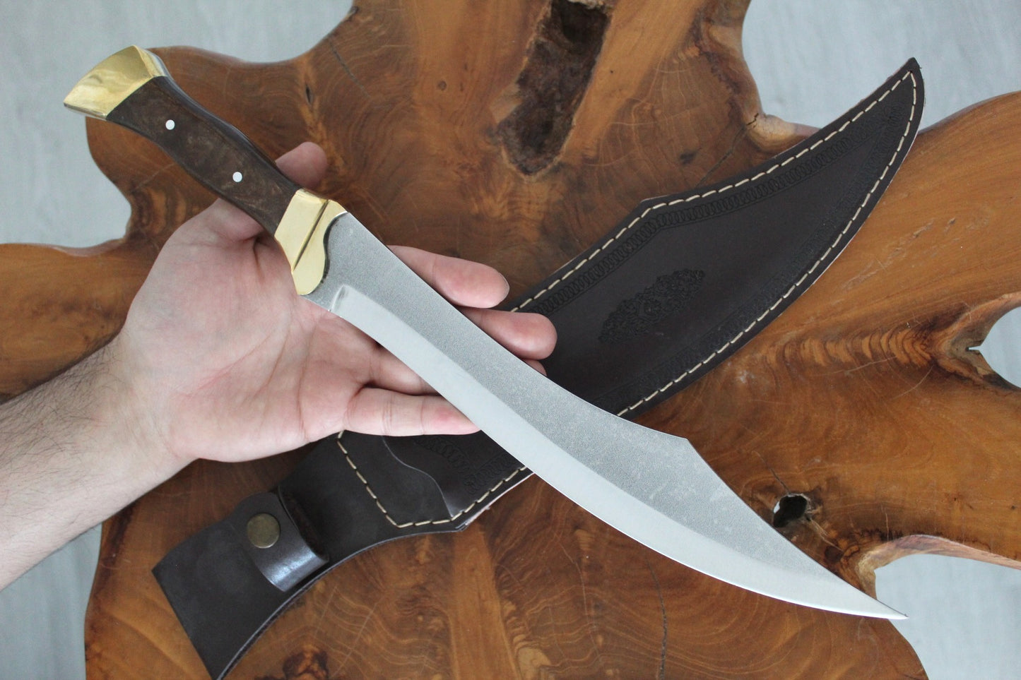 17 "Personalisierter Walnussholz Griff Machete Messer (Wr073)