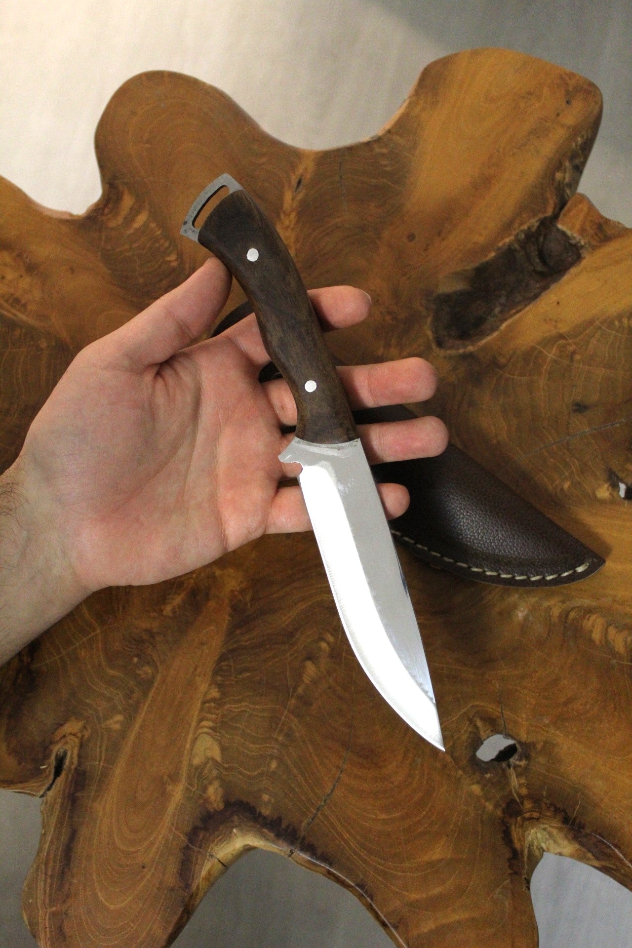 10 " Bushcraft Messer mit Walnussholz Griff Personalisiert