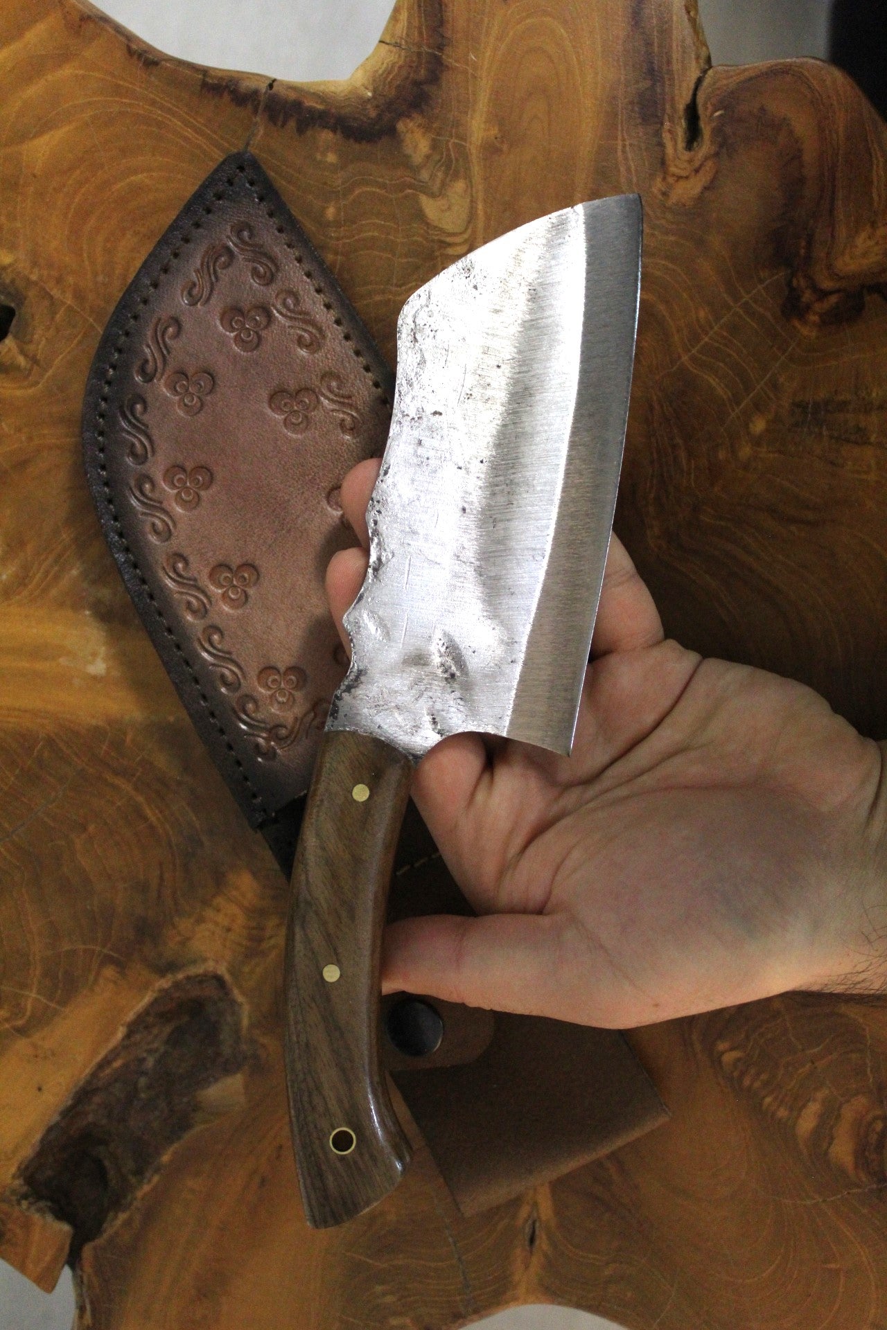 10 "Personalisiert Hand geschmiedet serbischer Beil Almazan Holzgriff