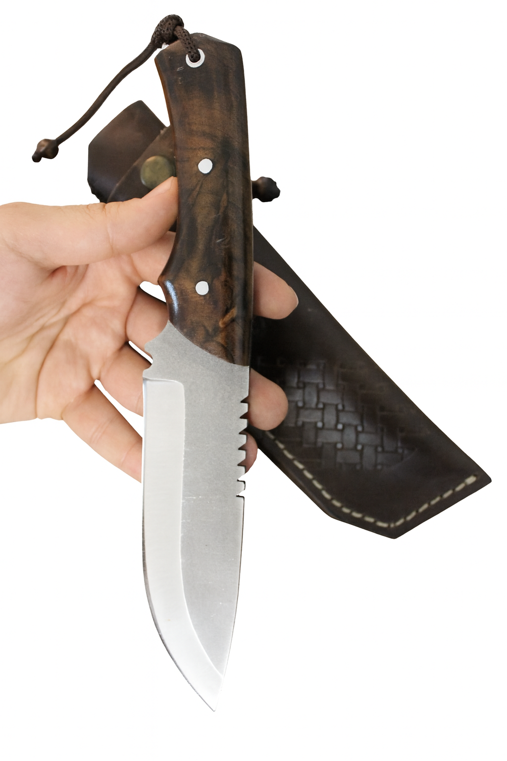 9.8 "Handgefertigtes Outdoor Messer mit Scheide Personalisiert