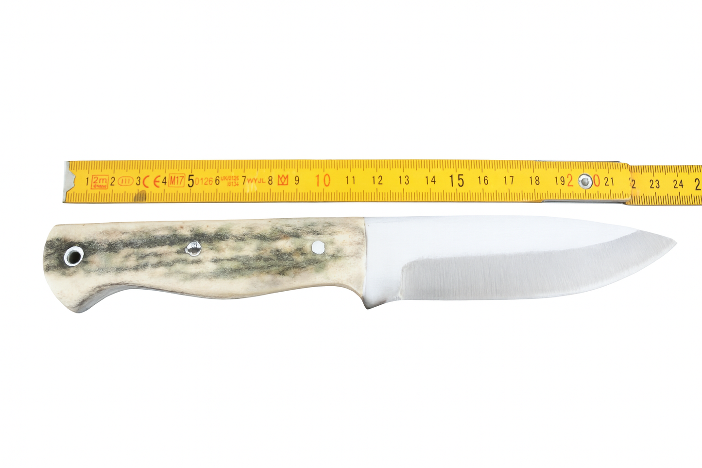 Hirschhorngriff 24,5 cm, personalisiertes Bushcraft Jagdmesser