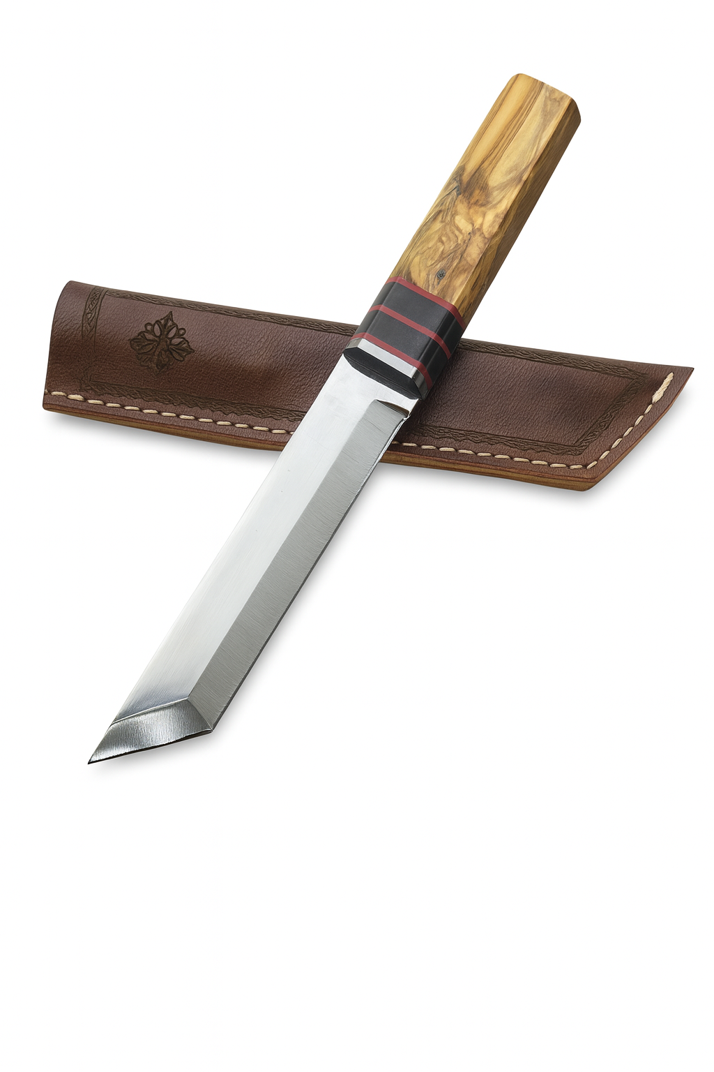 11" Handgemachtes Holzgriff Tanto Messer mit Scheide Personalisiert Premium-Qualität