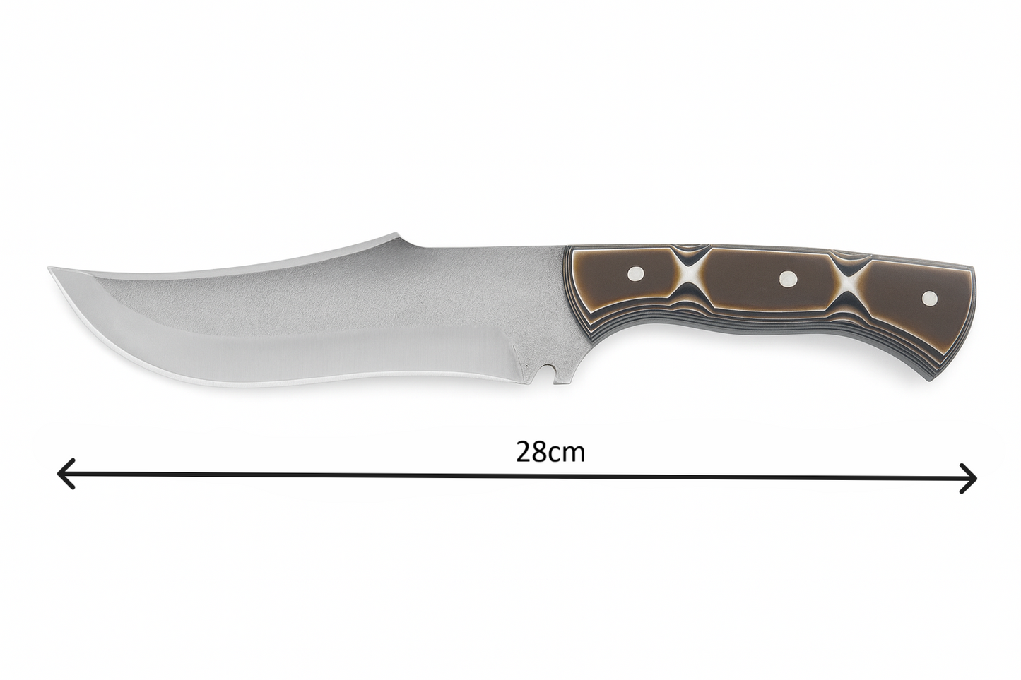"12"" personalisiertes Jagdmesser Werzalit Griff