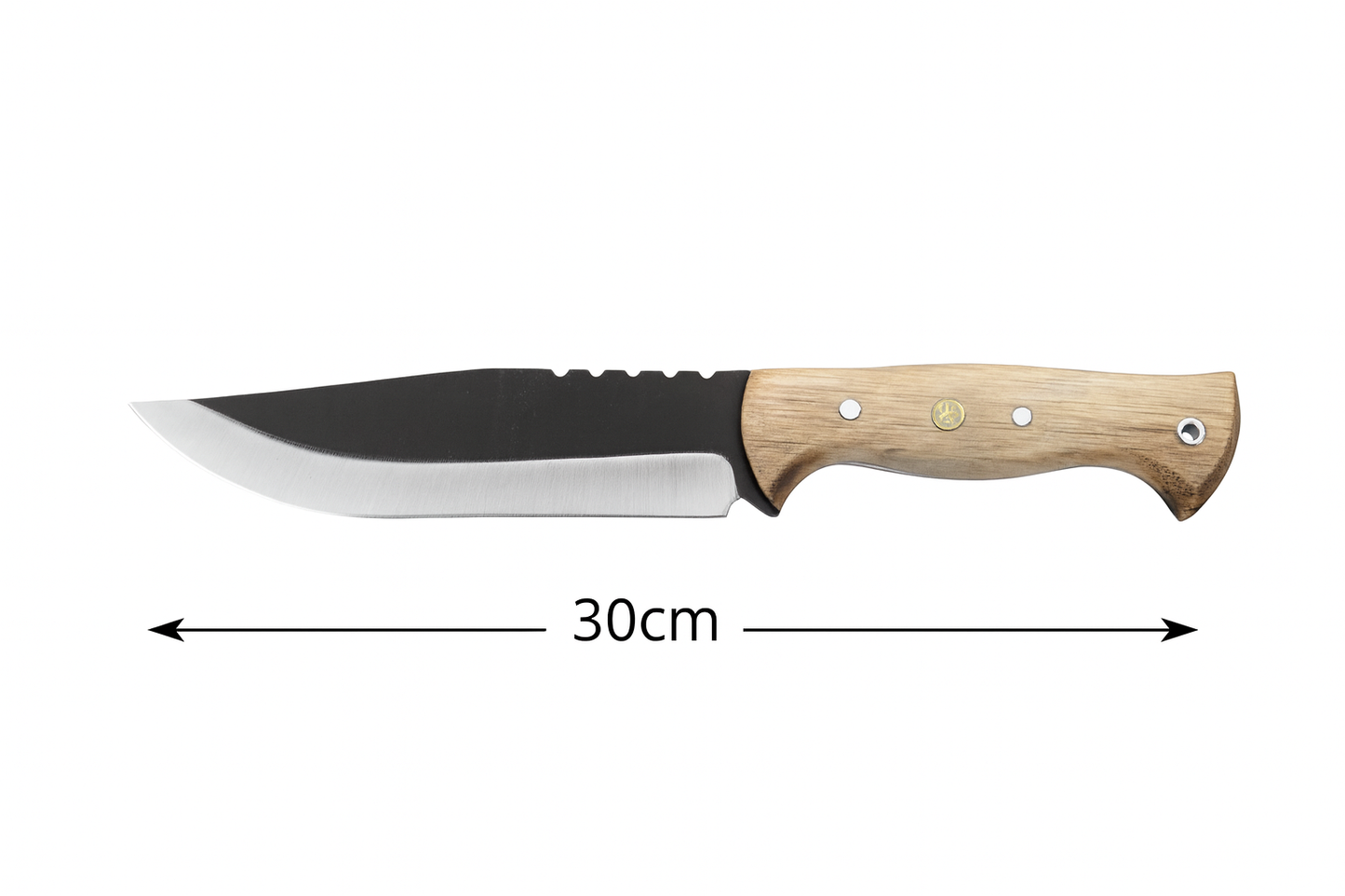 Personalisiertes Jagdmesser mit Lederscheide