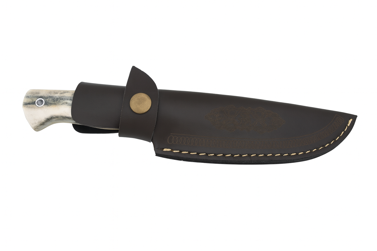 Hirschhorngriff 24,5 cm, personalisiertes Bushcraft Jagdmesser