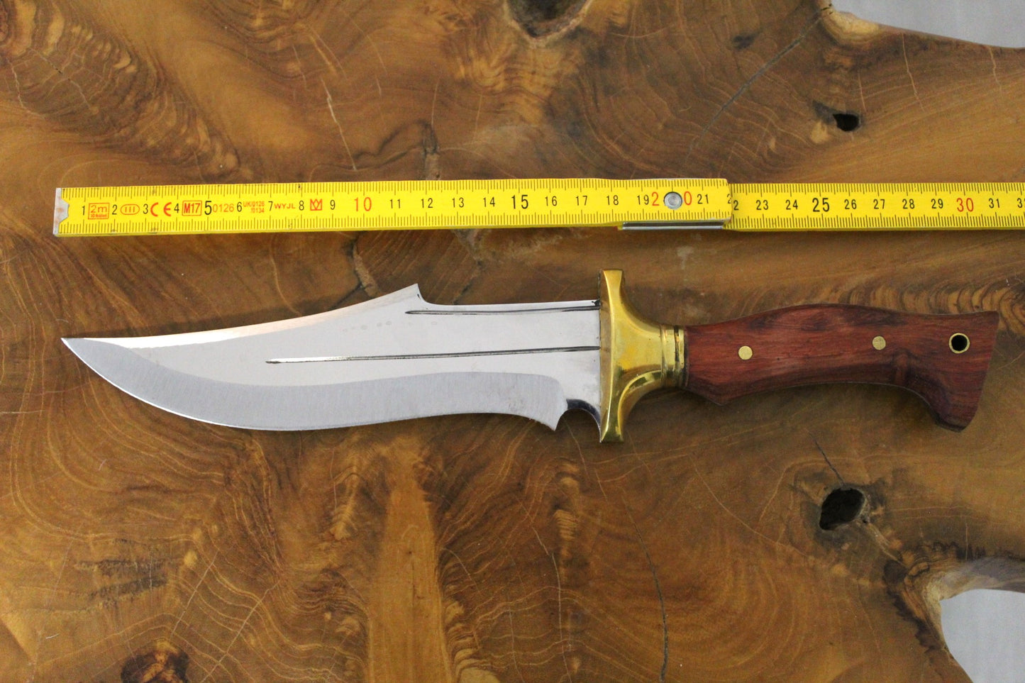 12 "Custom Holzgriff Bowie Jagdmesser Personalisiert
