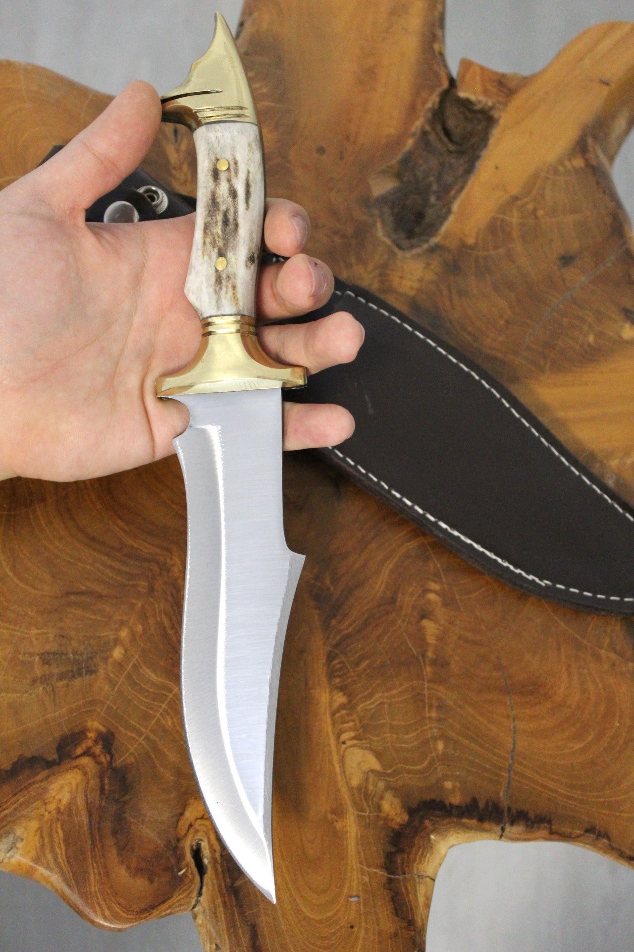 12 " Bowie Jagdmesser Personalisiertes Hirschgeweihmesser