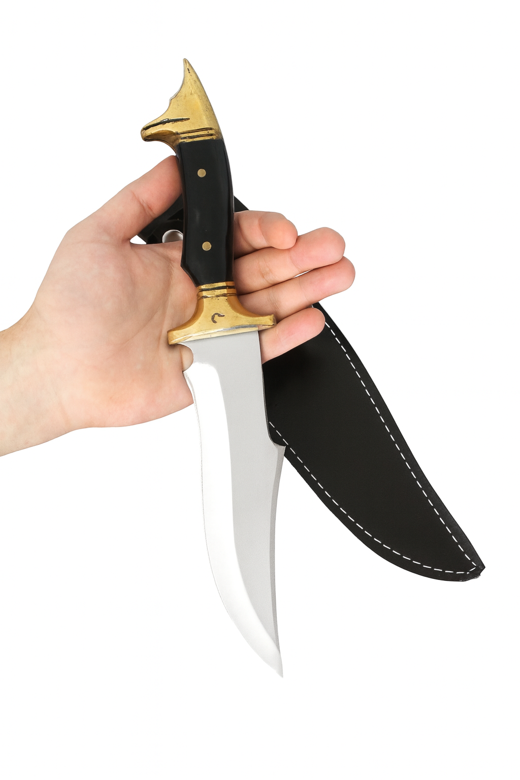 Handgemachtes Wolfskopf-Jagdmesser  Personalisiert