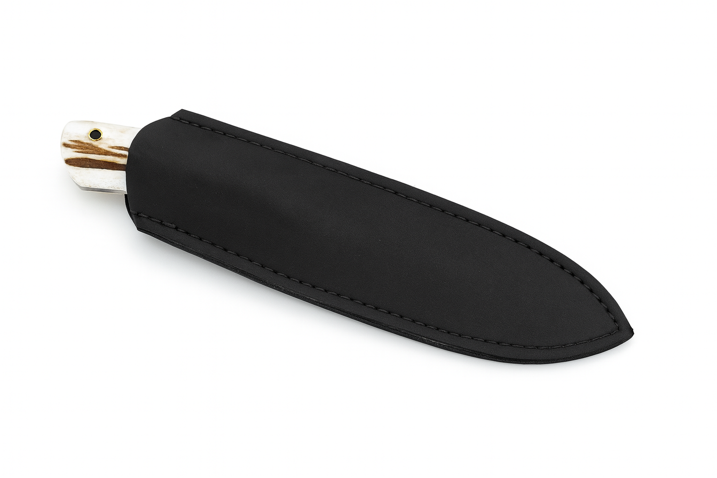 Personalisiertes Jagdmesser Hirschgeweih und Messing Griff (Dh033)
