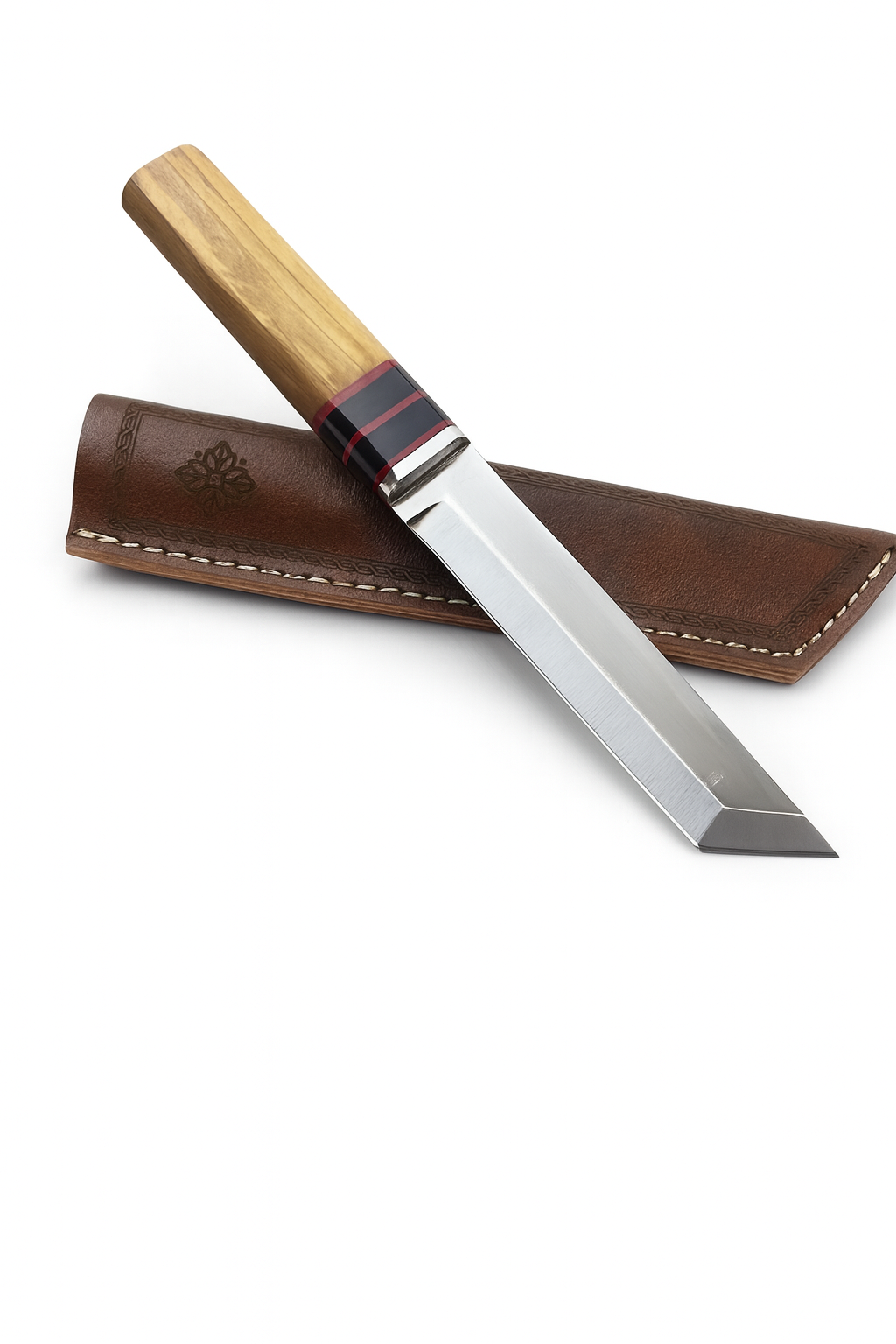 11" Handgemachtes Holzgriff Tanto Messer mit Scheide Personalisiert Premium-Qualität