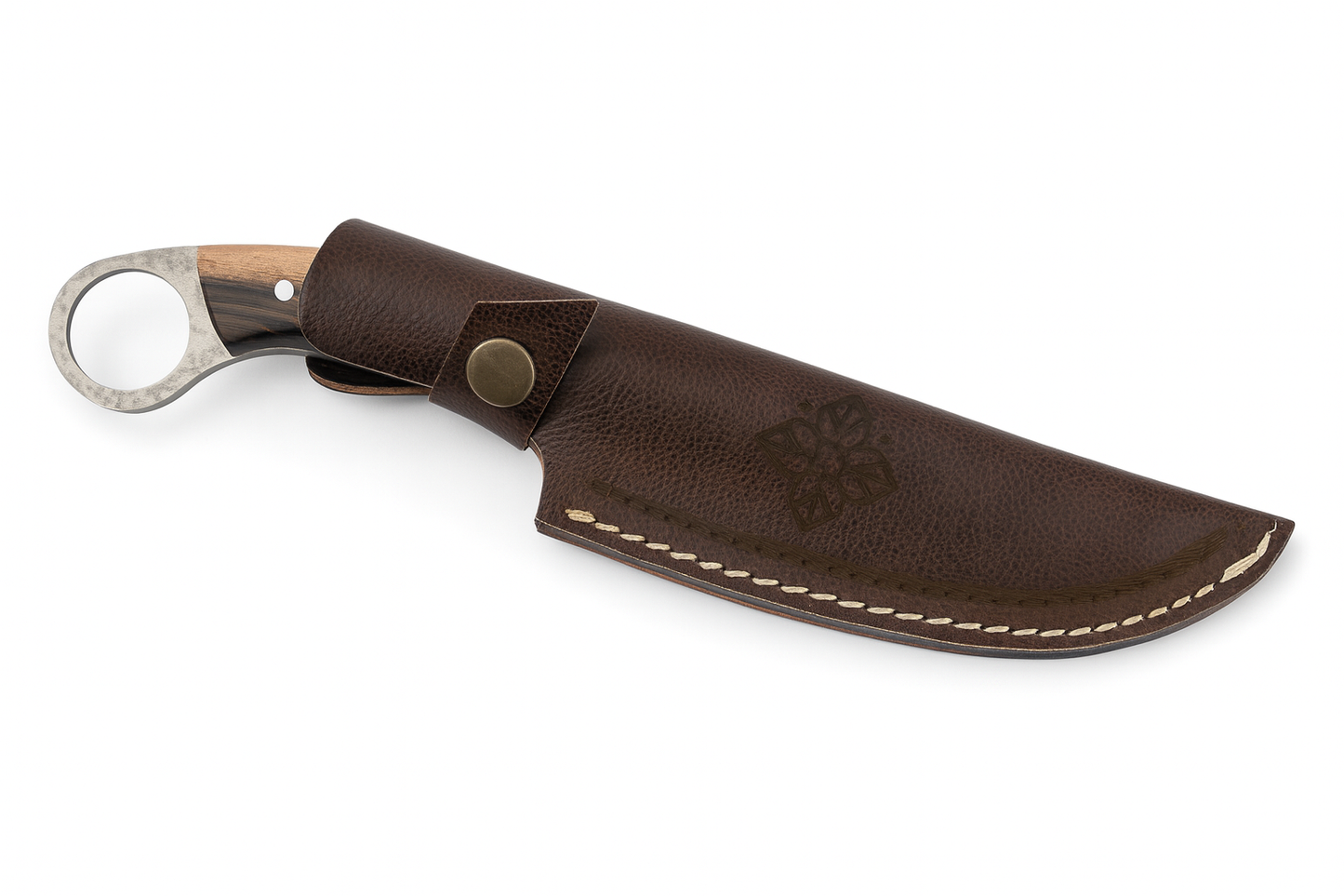 Handgefertigtes Bushcraftmesser mit Lederscheide Personalisiert