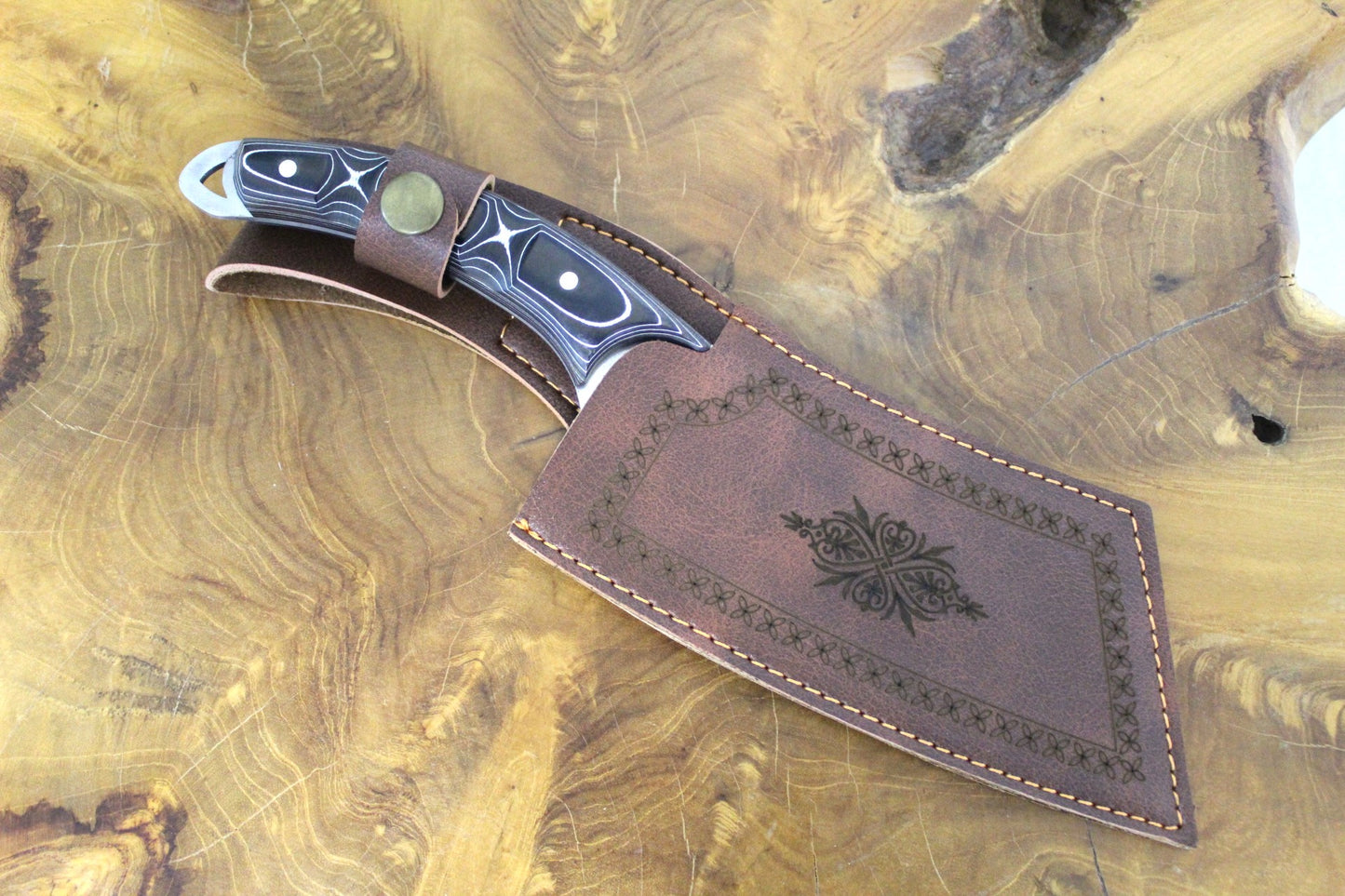Wikingermesser mit Werzalit Griff und Kochmesser Personalisiert