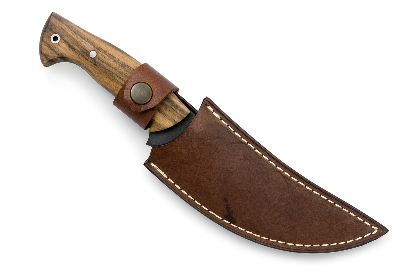 Personalisiertes Handgefertigtes Holzgriff Jagdmesser mit Scheide