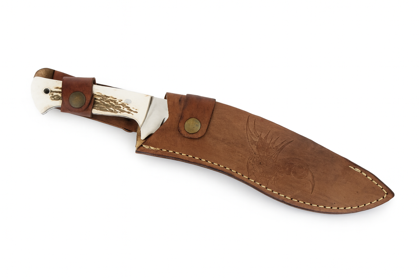 Hirschgeweih Kukri Messer Personalisiert