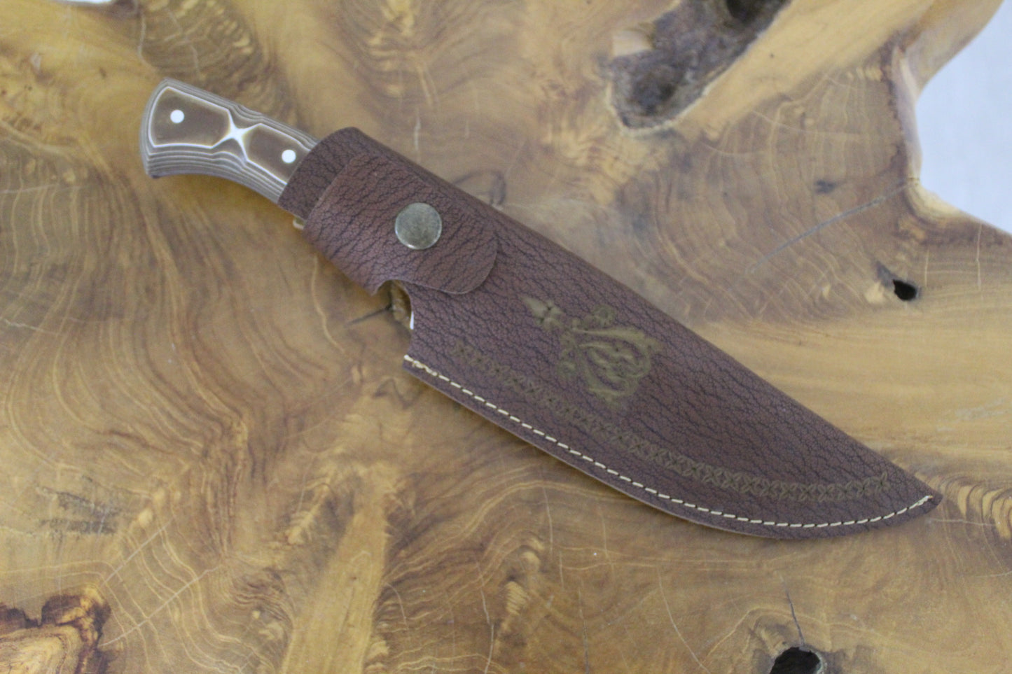 "12"" personalisiertes Jagdmesser Werzalit Griff