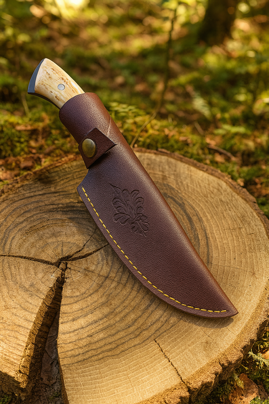 10" Hirschgeweih Griff Bushcraft Jagdmesser Personalisiert