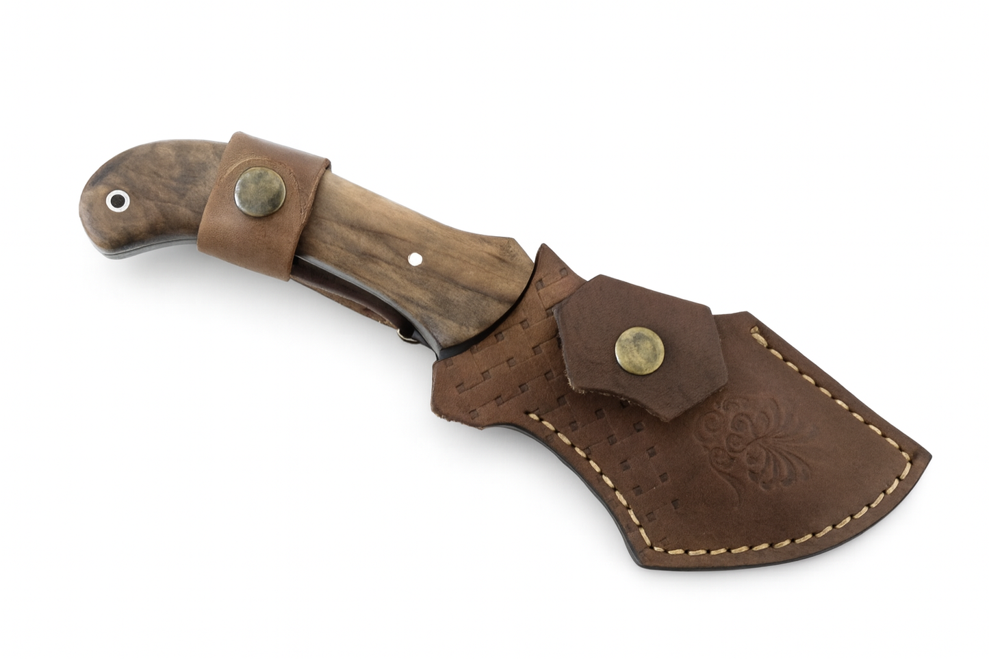 Handgemachtes Walnussholz Tracker Messer mit Scheide