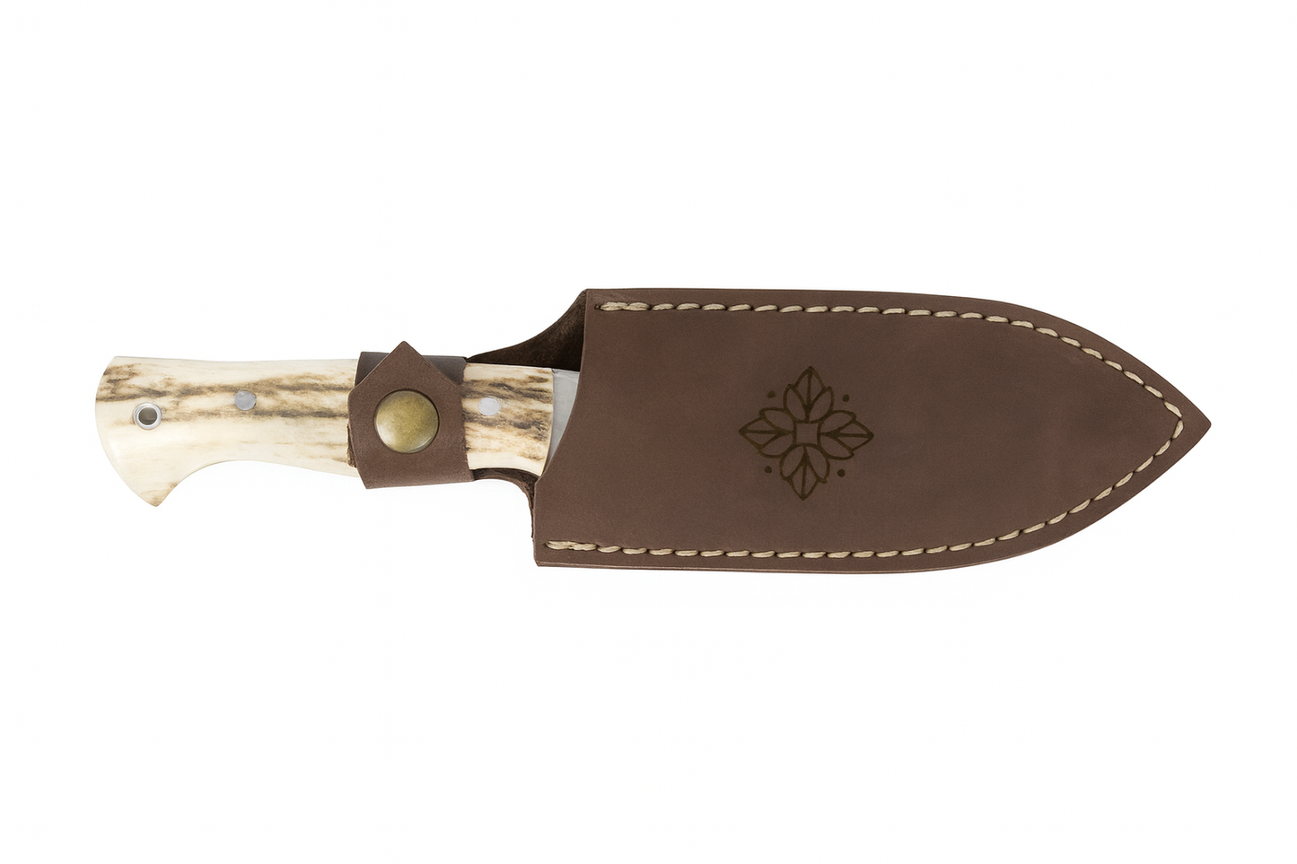 Hirschgeweih Griff Jagdmesser & Scheide Full Tang Nesmuk Messer
