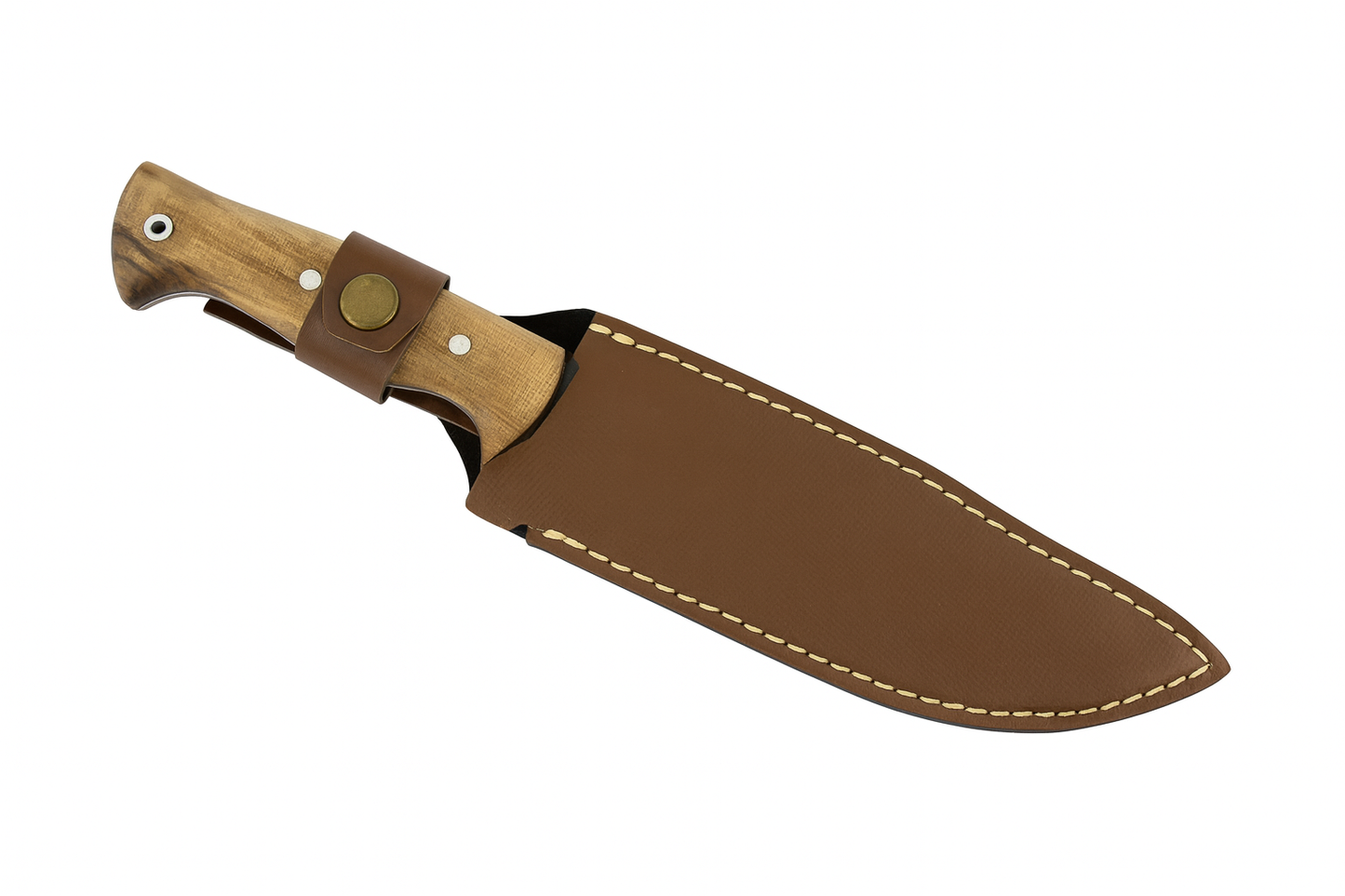 Personalisiertes Jagdmesser mit Lederscheide
