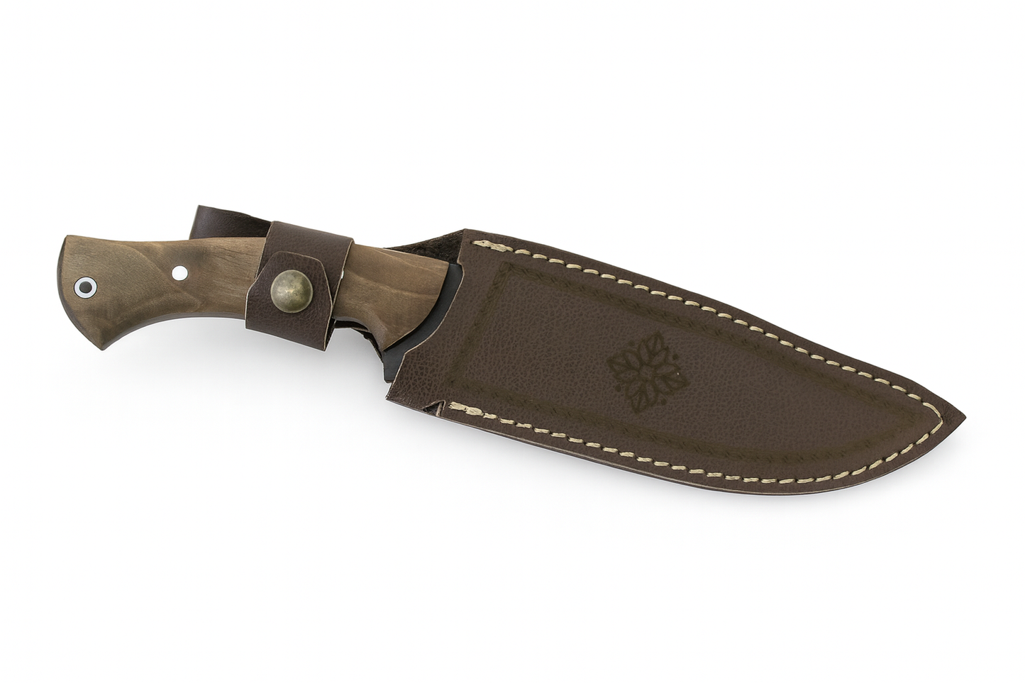 12,6 "professionelles Jagdmesser mit Walnussholz Griff Personalisiert