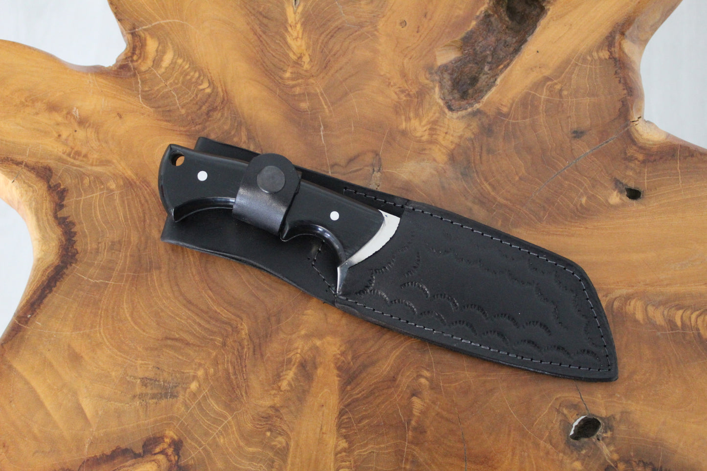 10 "Handgefertigtes Personalisiertes Tanto-Messer mit Lederscheide