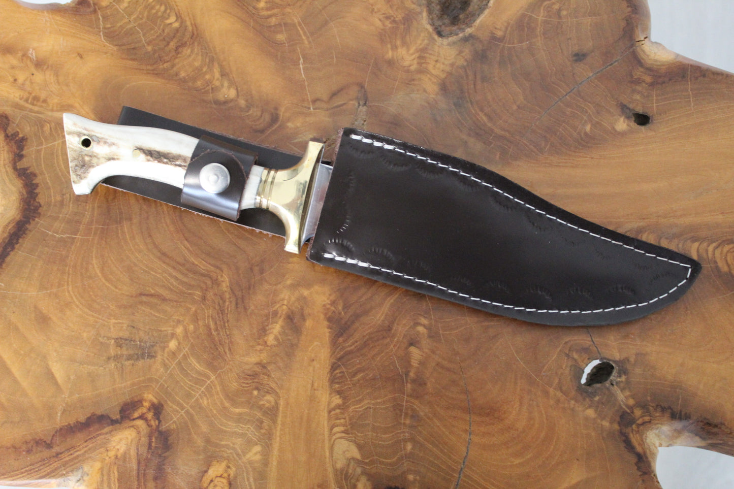 12 "Hirschhorn Bowie Jagdmesser Personalisiert