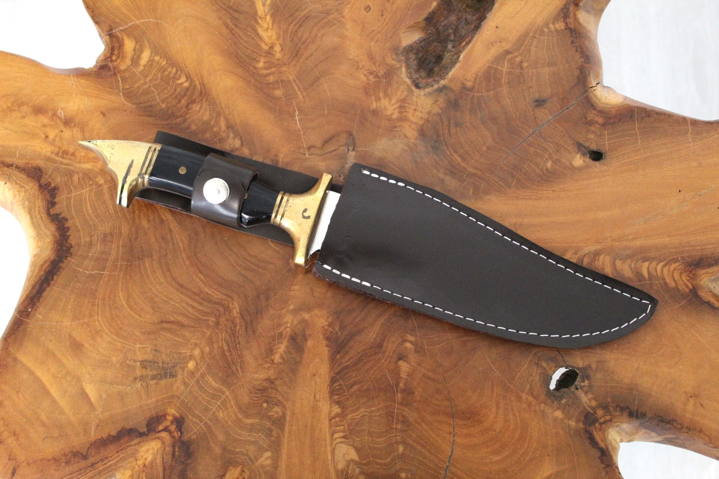 Handgemachtes Wolfskopf-Jagdmesser Personalisiert