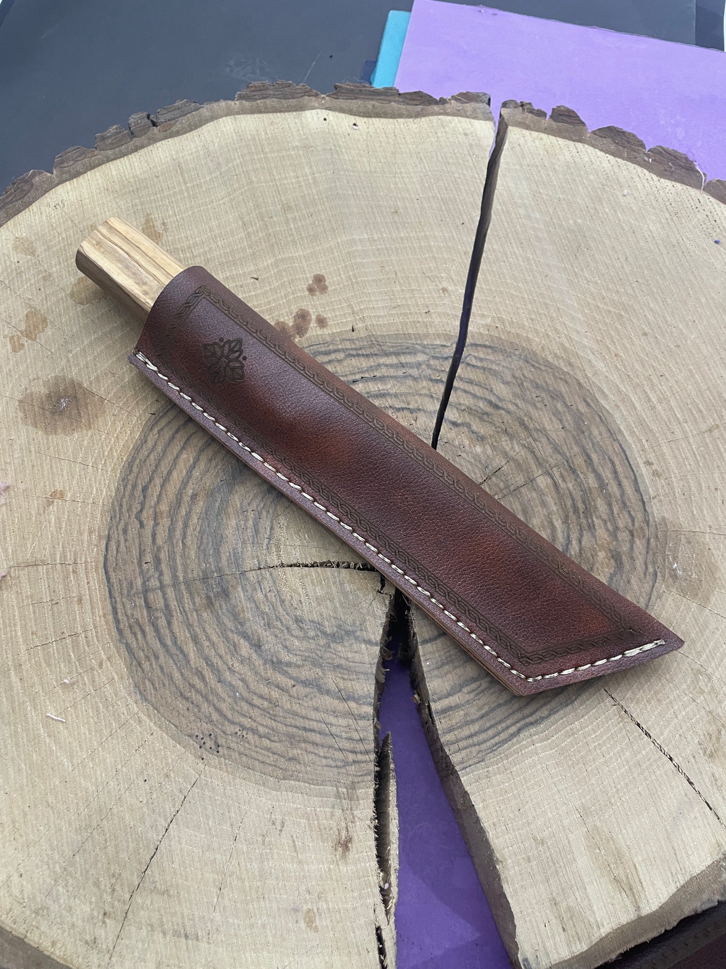 11" Handgemachtes Holzgriff Tanto Messer mit Scheide Personalisiert Premium-Qualität