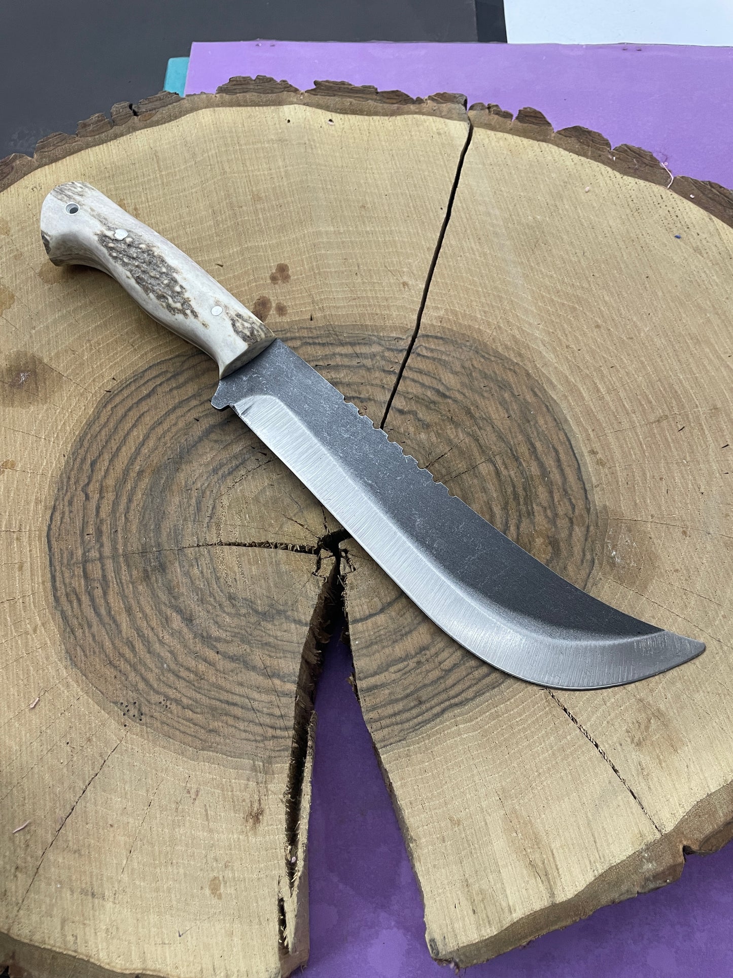 Personalisiertes Hirschgeweih Jagdmesser Machete