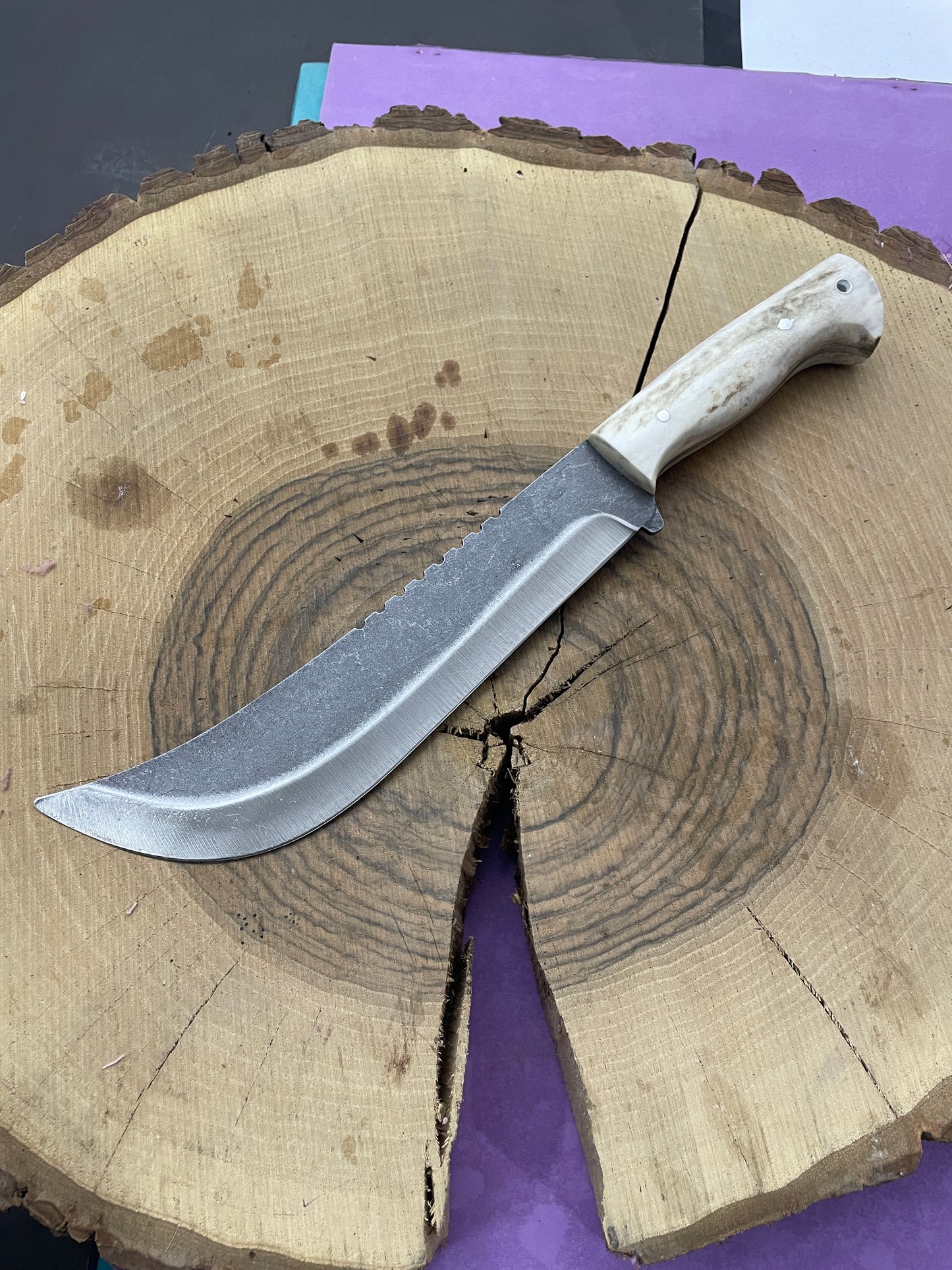 Personalisiertes Hirschgeweih Jagdmesser Machete