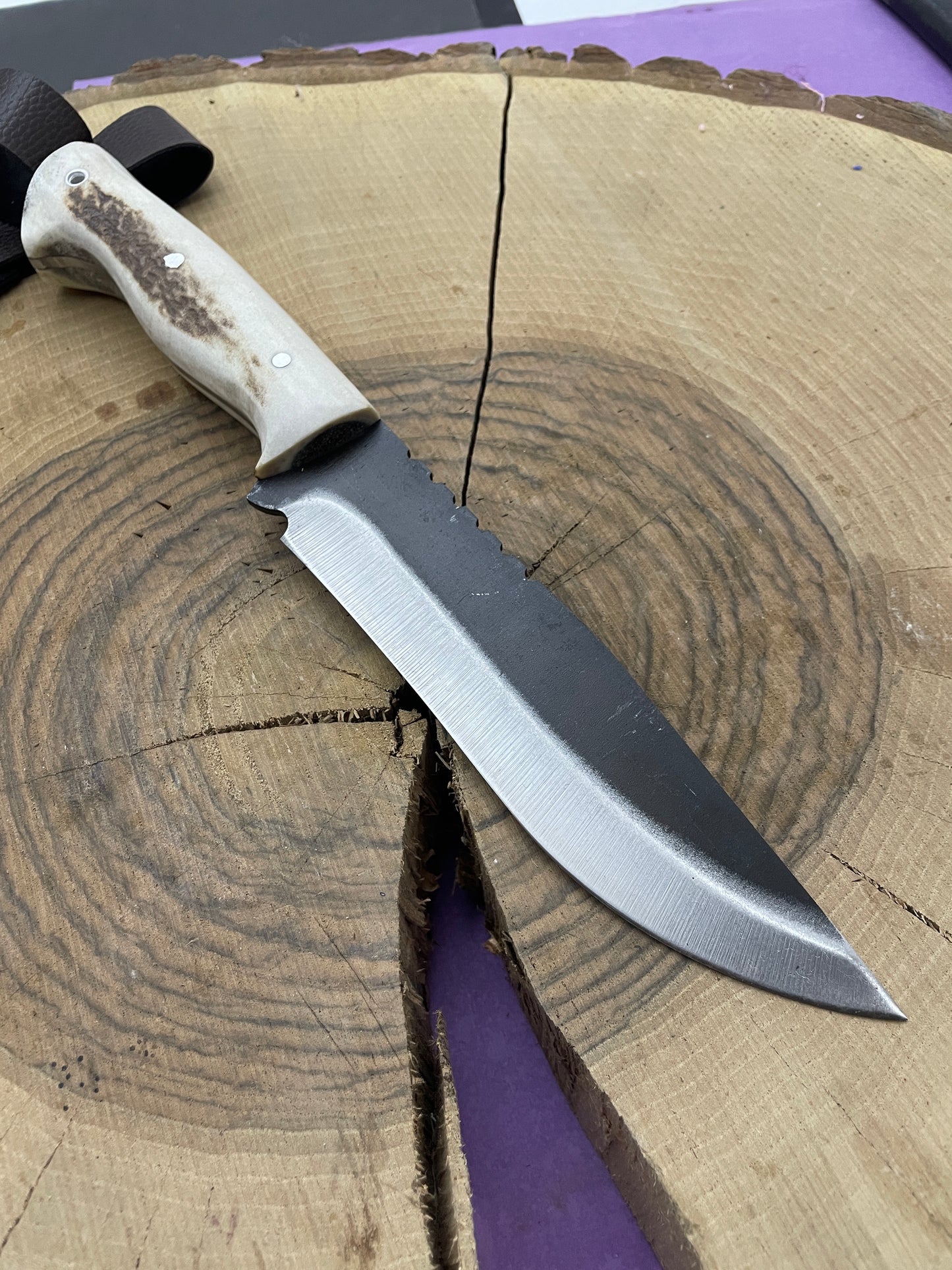 Handgemachte Hirschgeweih Griff Bushcraft Messer Personalisiert