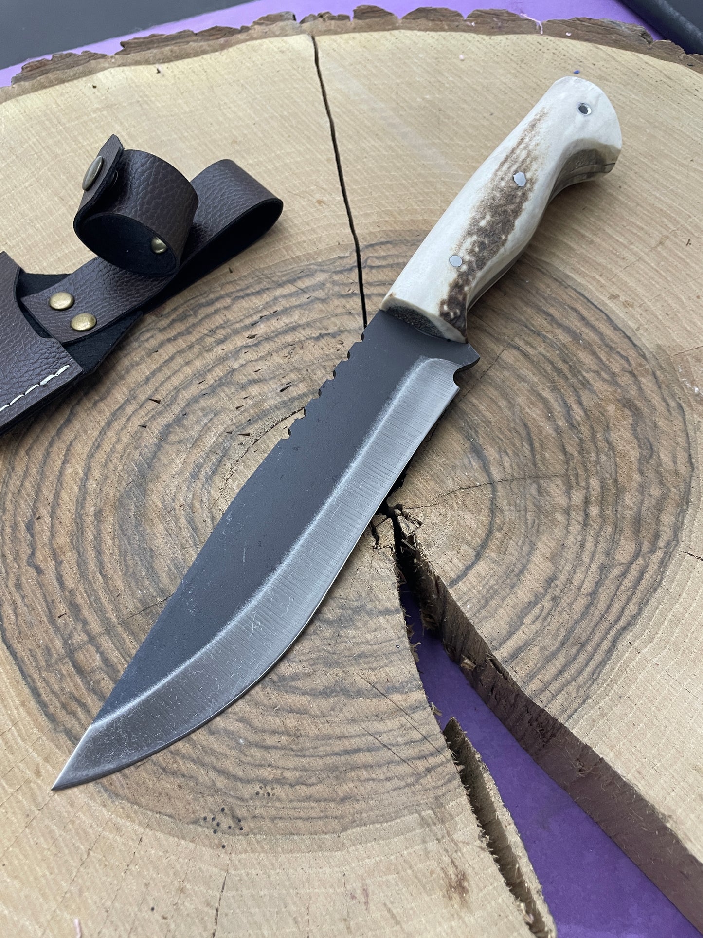 Handgemachte Hirschgeweih Griff Bushcraft Messer Personalisiert