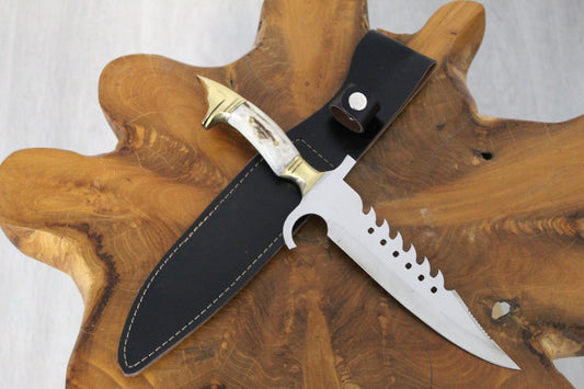 Hirschgeweih Griff Jagdmesser  Personalisiert