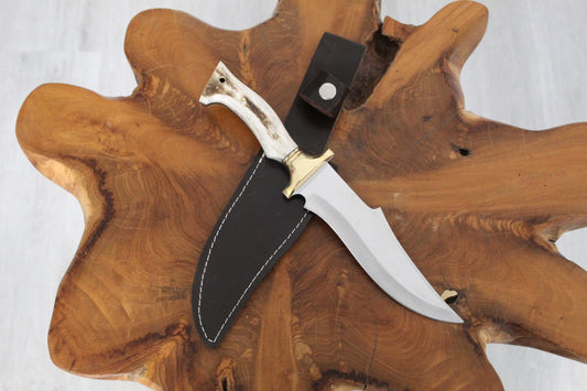 12 "Hirschhorn Bowie Jagdmesser Personalisiert
