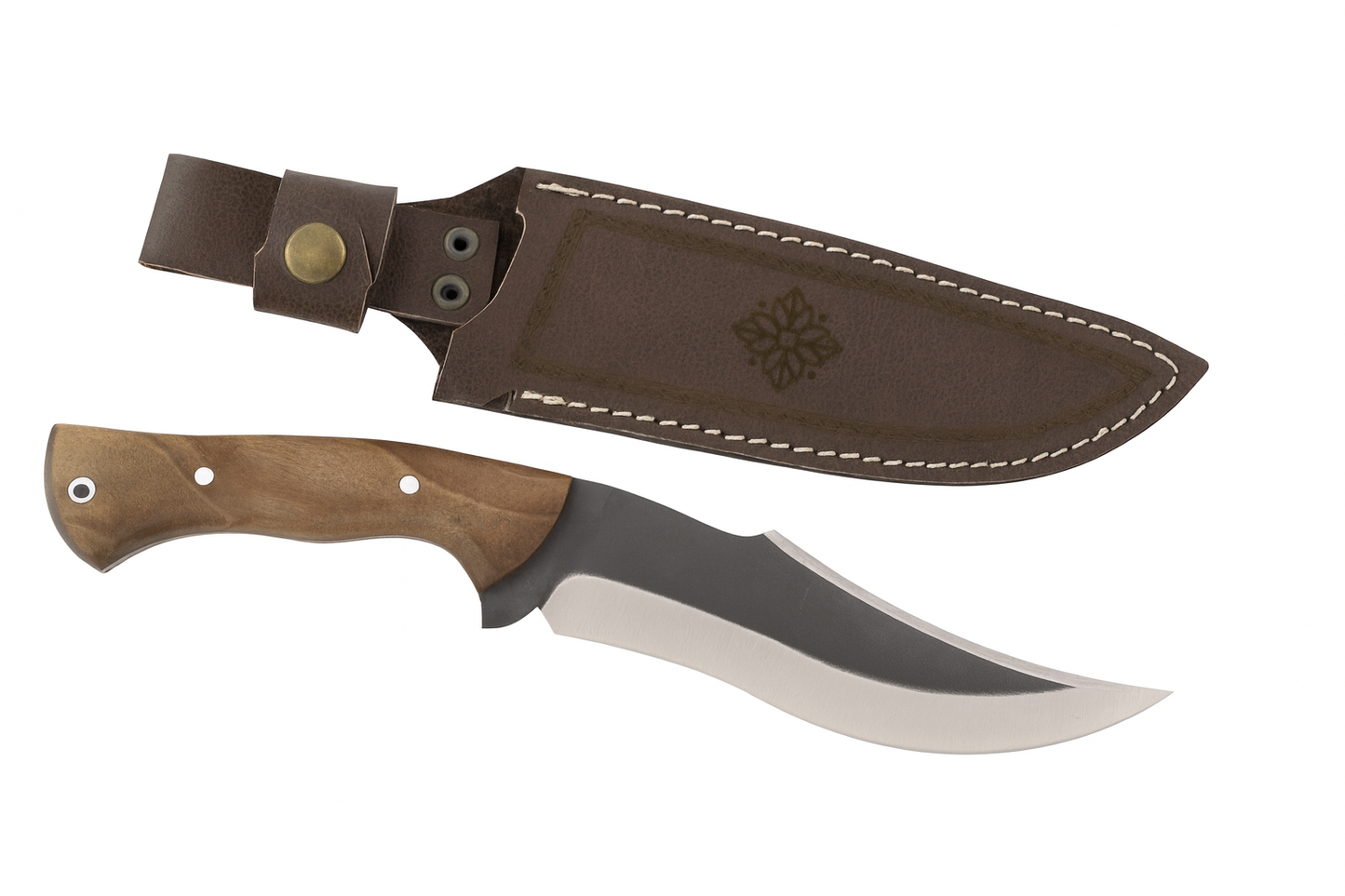 12,6 "professionelles Jagdmesser mit Walnussholz Griff Personalisiert