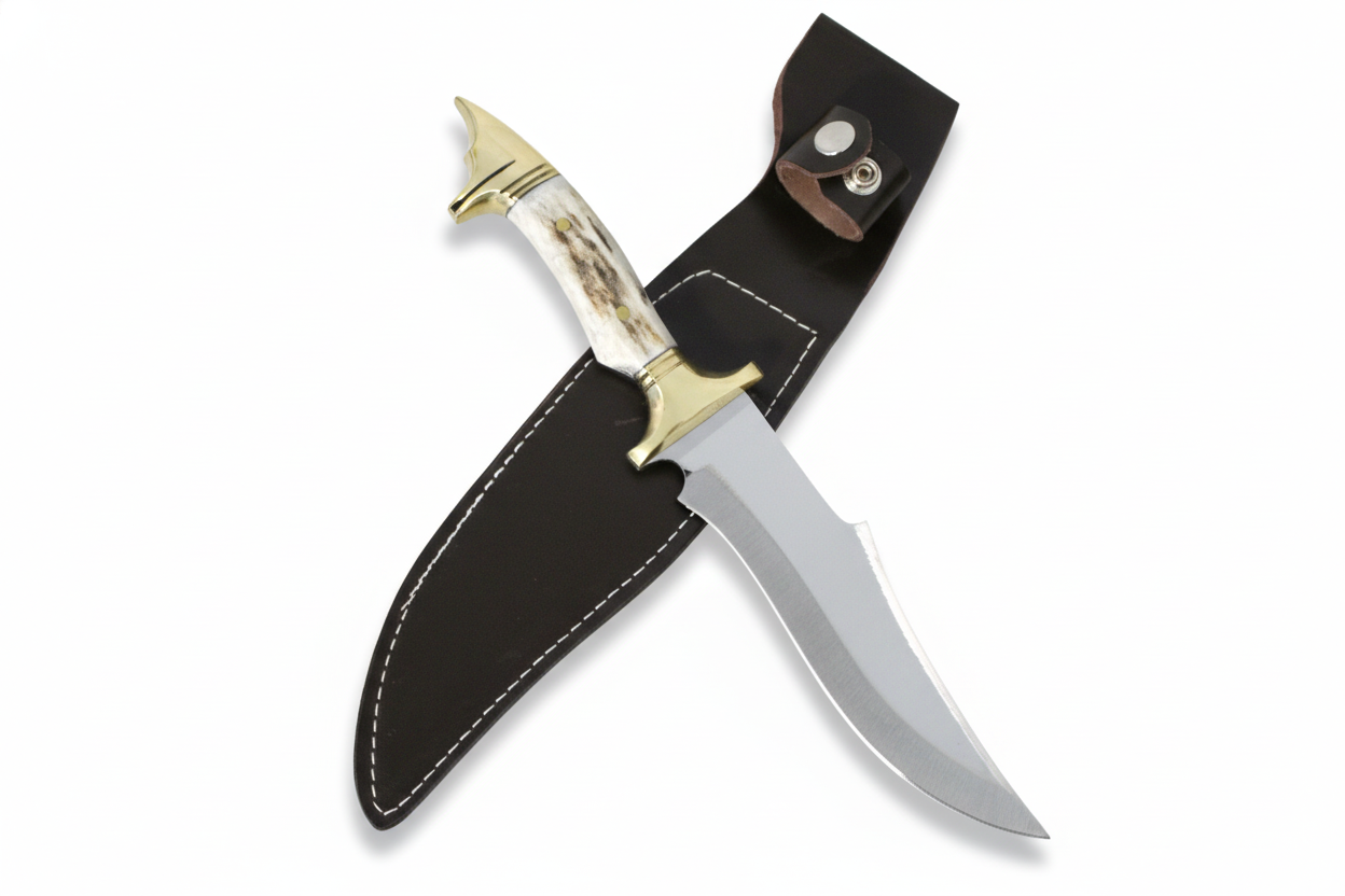 12 " Bowie Jagdmesser  Personalisiertes Hirschgeweihmesser