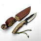 Custom Mini Bushcraft Messer mit Lederscheide Personalisiert