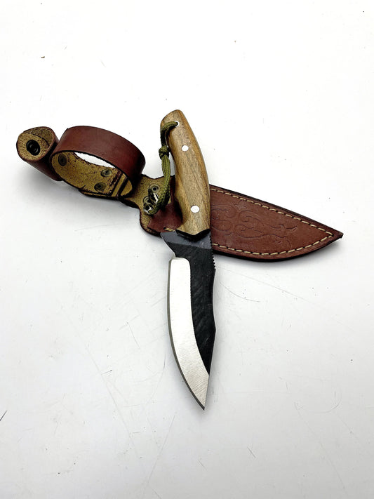 Custom Mini Bushcraft Messer mit Lederscheide Personalisiert