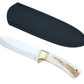 Personalisiertes Jagdmesser Hirschgeweih und Messing Griff (Dh033)