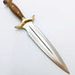 Walnuss Holz Griff Dolch Messer mit Scheide Personalisiert