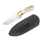 Personalisiertes Jagdmesser Hirschgeweih und Messing Griff