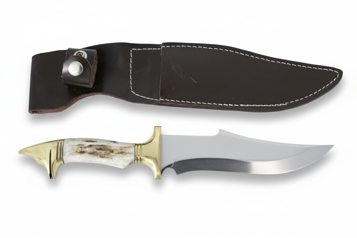 12 " Bowie Jagdmesser  Personalisiertes Hirschgeweihmesser